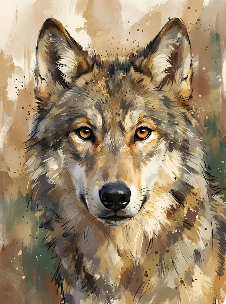 Wild Wolf Gaze art print by Hugo for $57.95 CAD