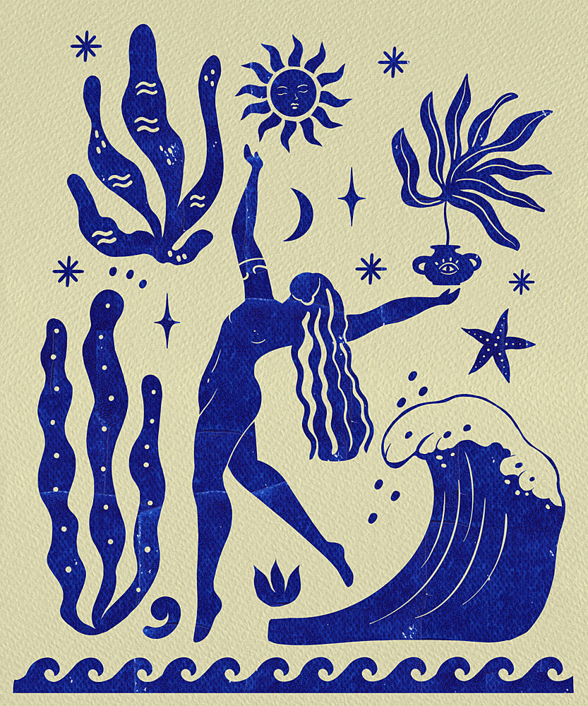 Celestial Ocean Dancer art print by Petra Lizde for $57.95 CAD