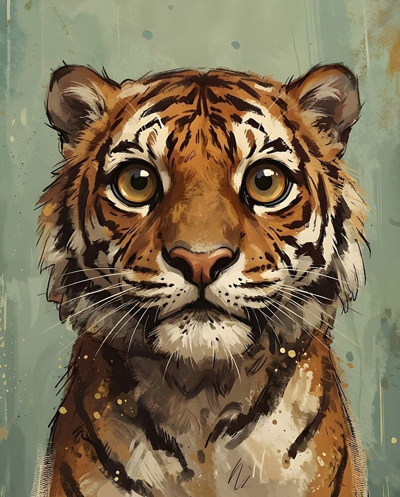 Sweet Tiger Eyes art print by Hugo for $57.95 CAD