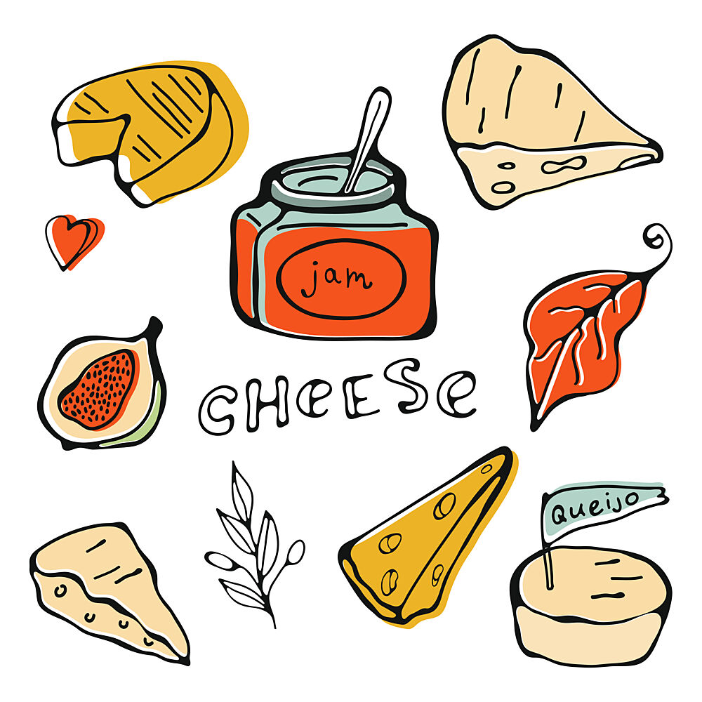 Delicious Cheese and Jam art print by Olga Galeeva for $57.95 CAD