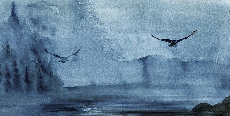 Misty Lake Flight art print by RodMacIver for $57.95 CAD