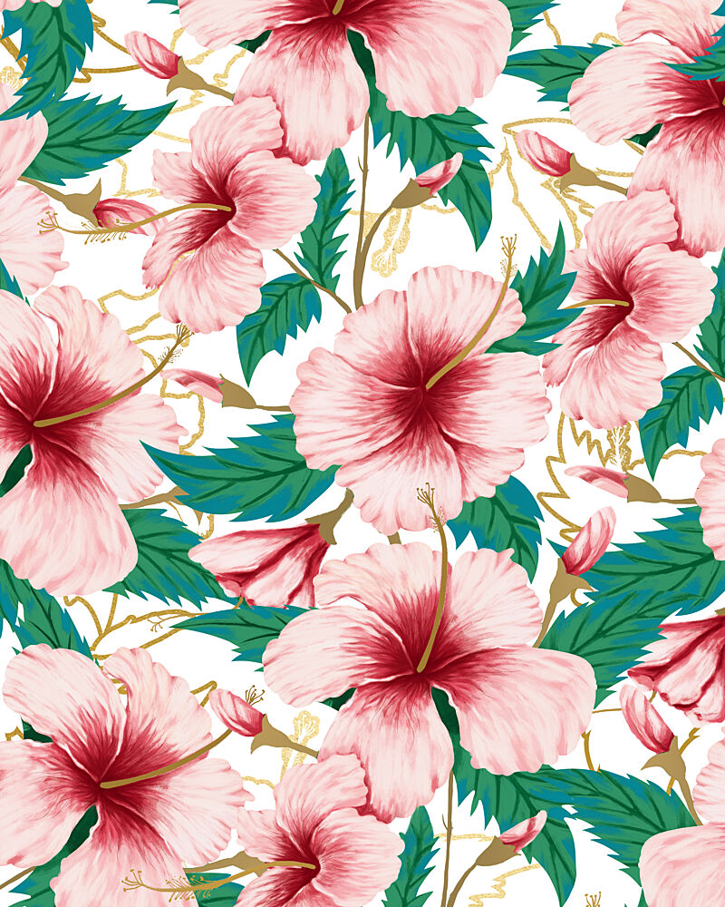 Tropical Pink Hibiscus art print by Uma Gokhale for $57.95 CAD