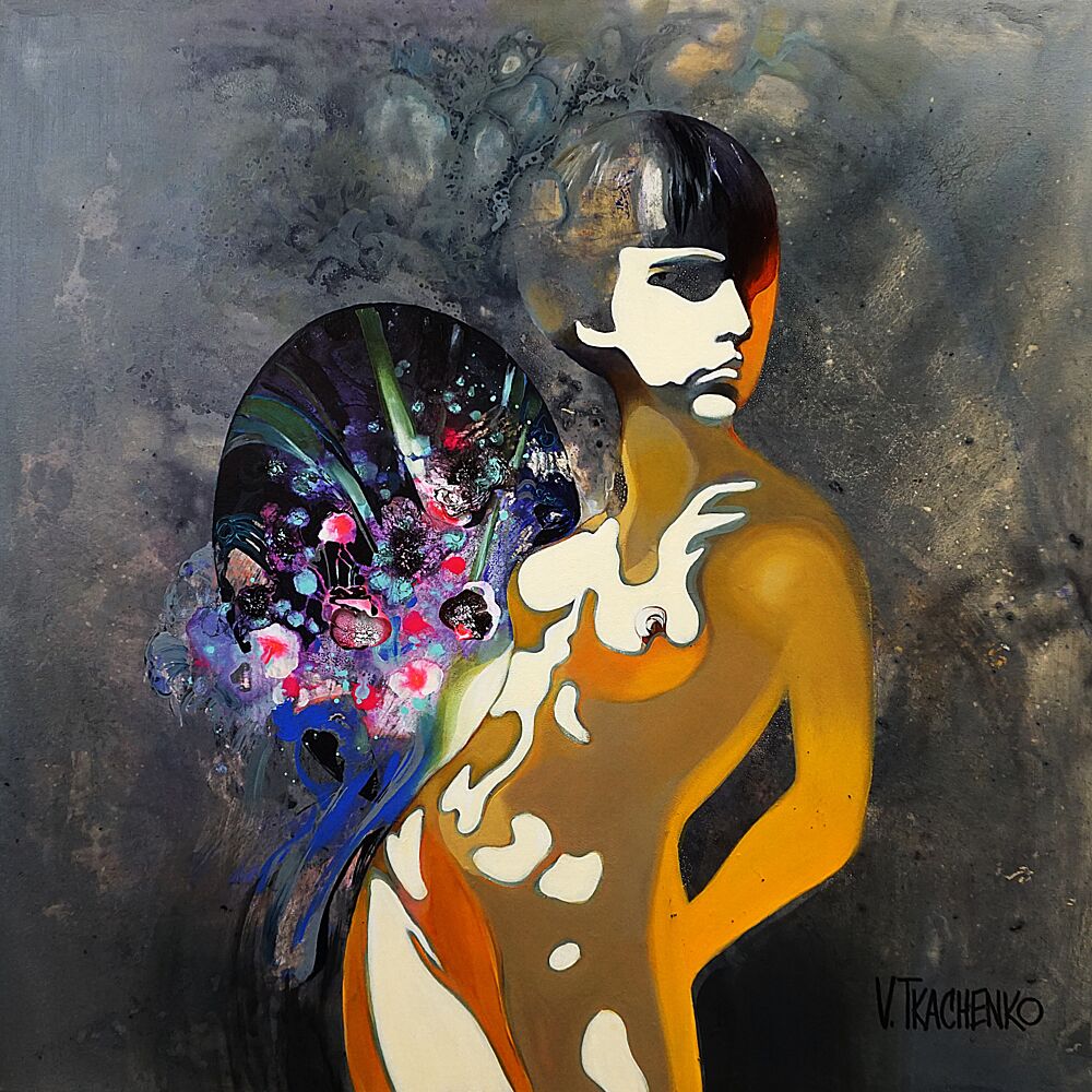 Abstract Floral Woman art print by Victor Tkachenko for $57.95 CAD