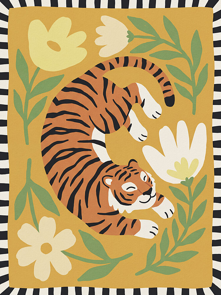 Smiling Tiger Blooms art print by Andreas Magnusson for $57.95 CAD