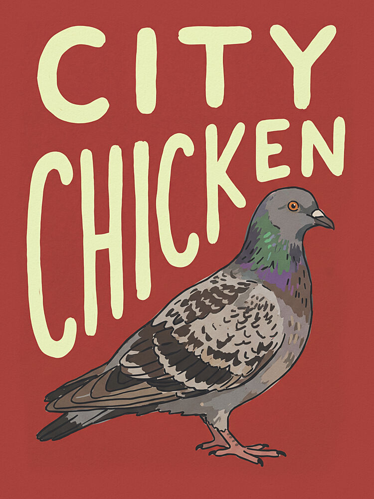 City Chicken Pigeon art print by Andreas Magnusson for $57.95 CAD