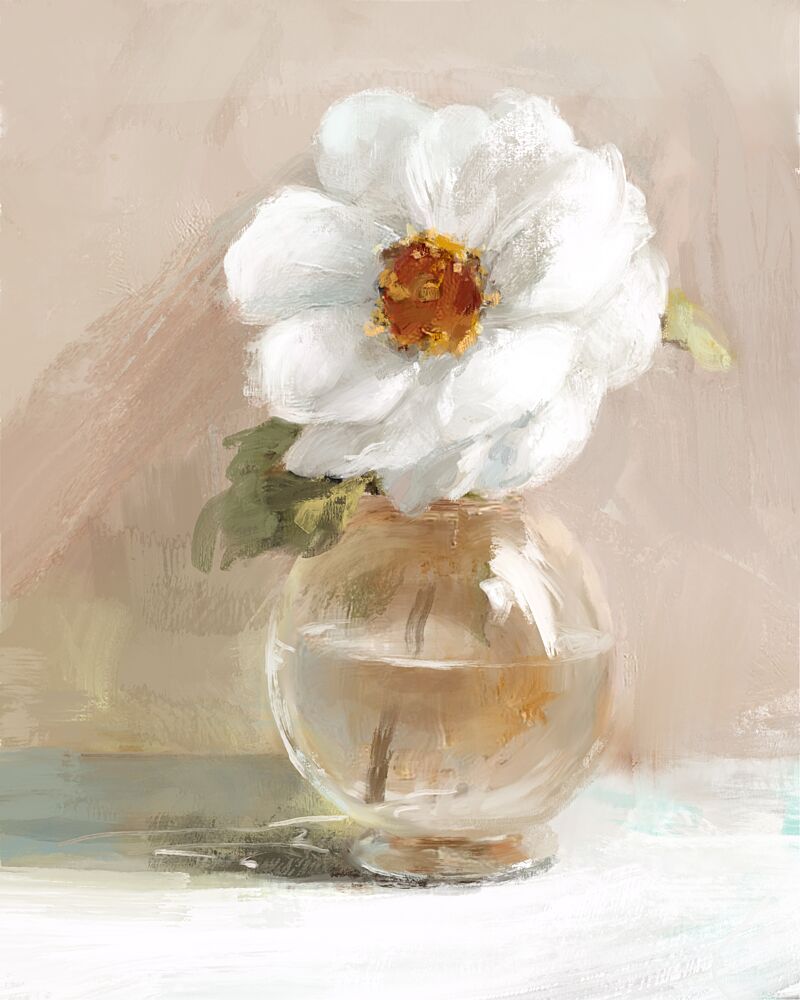 Soft White Bloom art print by Julia Cheney for $57.95 CAD