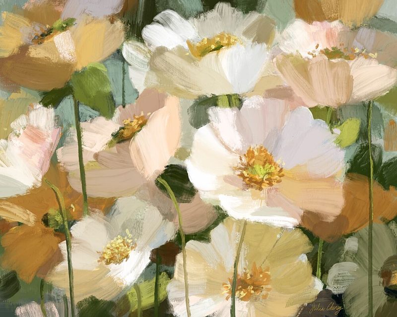 Creamy White Blossoms art print by Julia Cheney for $57.95 CAD