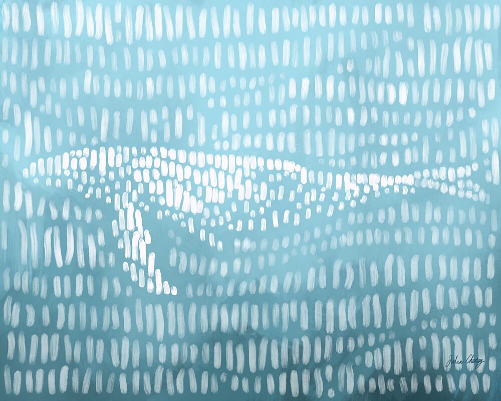 Abstract Blue Whale art print by Julia Cheney for $57.95 CAD