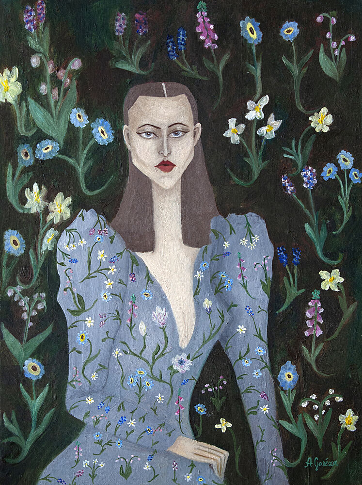 Elegant Woman Wildflowers art print by Christina Misuro for $57.95 CAD