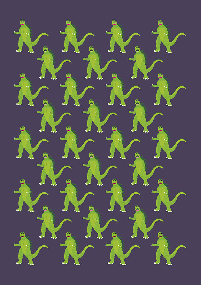 Green Monster Pattern art print by Kathrinmay for $57.95 CAD