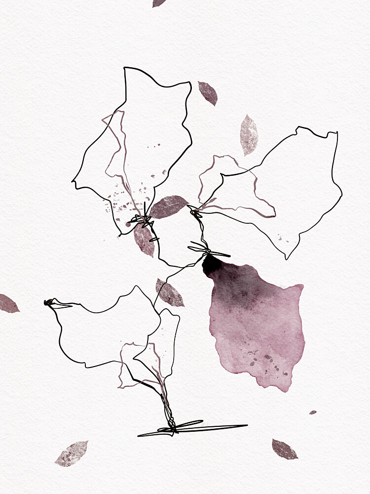 Flowing Mauve Petals art print by Ankie Kooi for $57.95 CAD