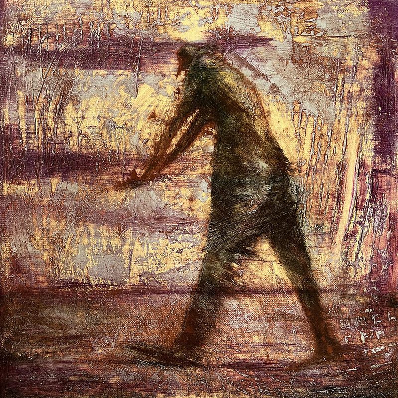 Textured Figure Walking art print by Christina Misuro for $57.95 CAD