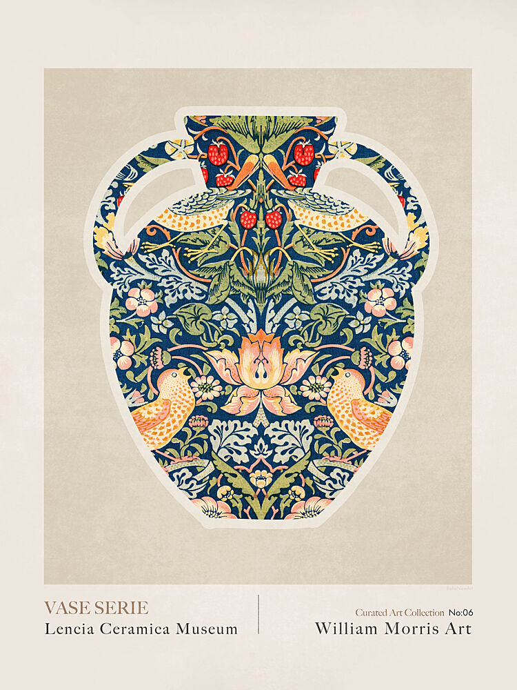 Floral Bird Vase art print by Emel Tunaboylu for $57.95 CAD