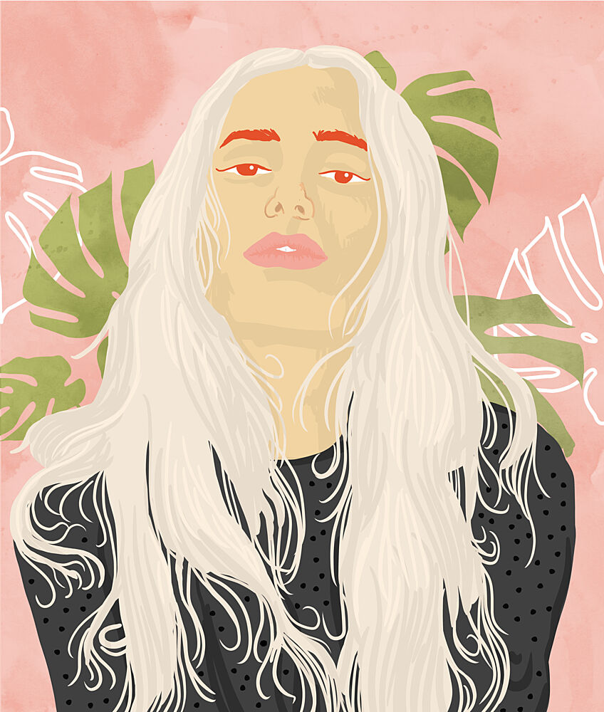 Blonde Tropical Gaze art print by Uma Gokhale for $57.95 CAD