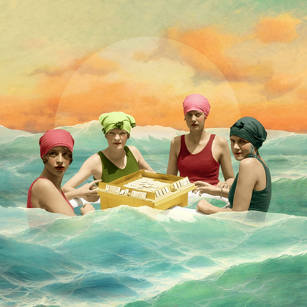 Retro Ocean Game art print by Marja van den Hurk for $57.95 CAD
