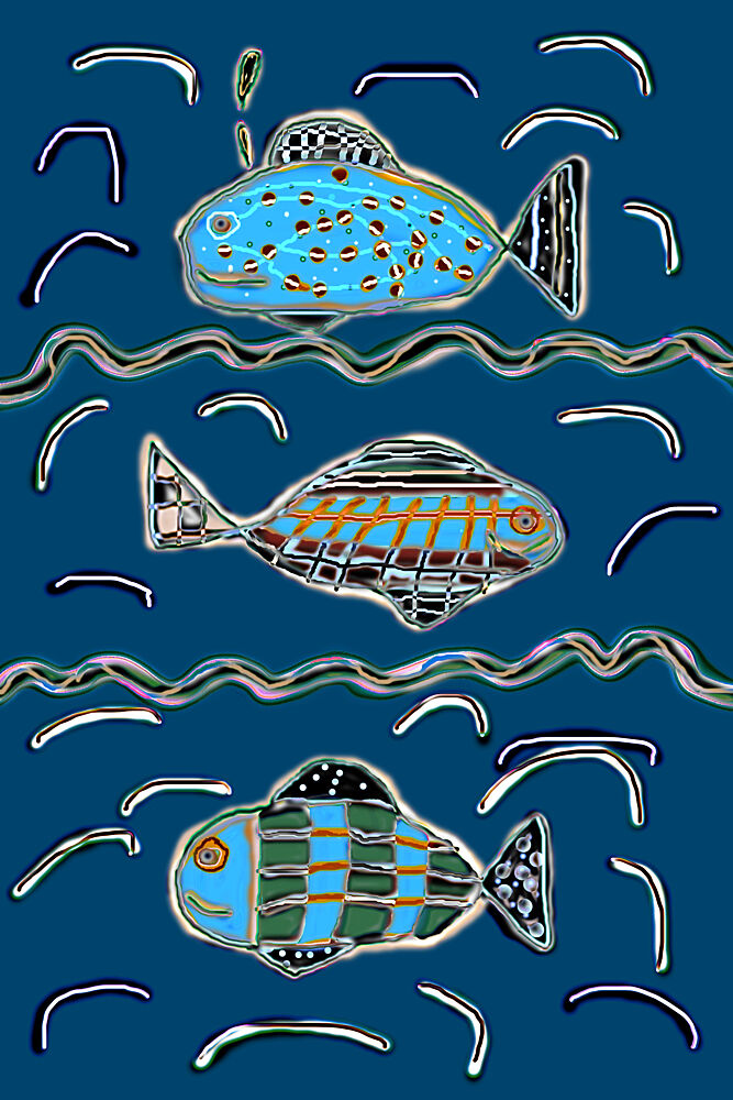 Whimsical Ocean Fish art print by Christina Sillen for $57.95 CAD