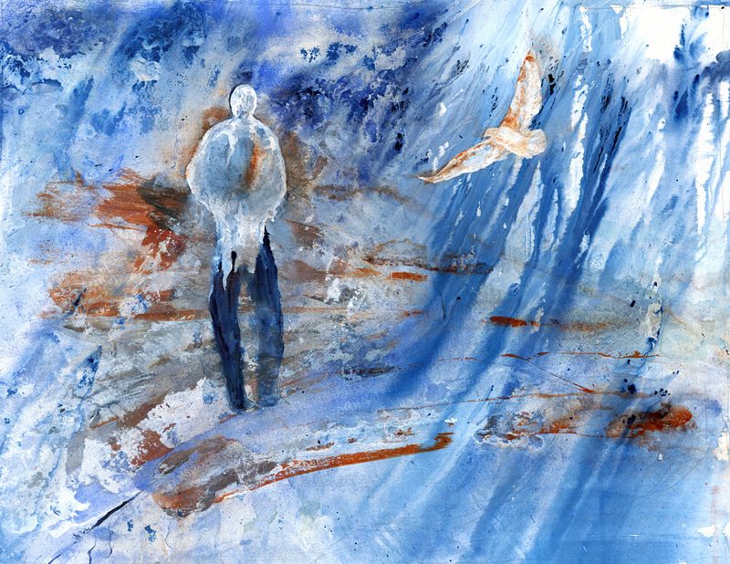 Blue Solitude Flight art print by RodMacIver for $57.95 CAD