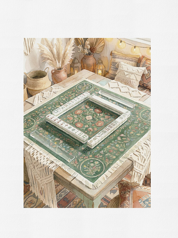 Cozy Mahjong Game art print by Pictufy Studio IV for $57.95 CAD