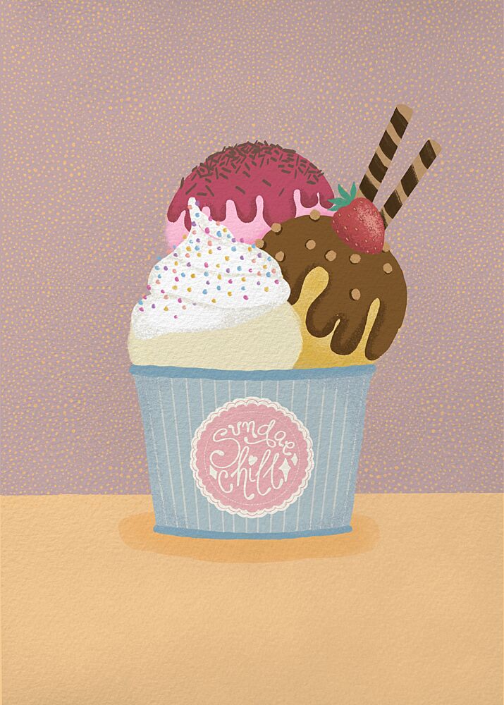 Sweet Sundae Chill art print by Yami Sm for $57.95 CAD