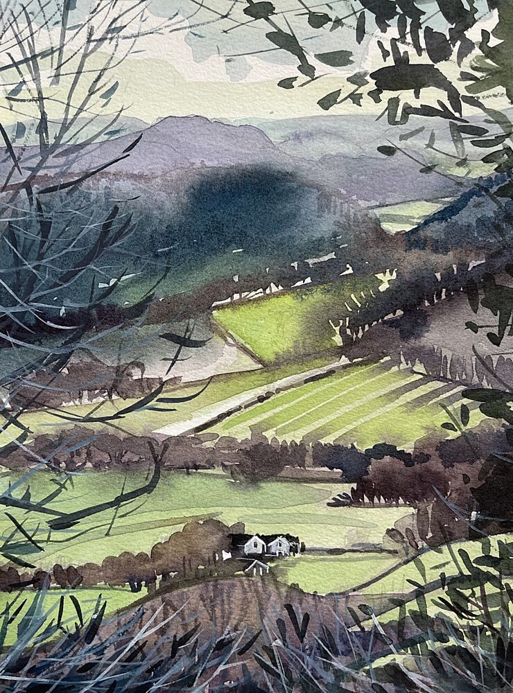 Sunlit Countryside Valley art print by Luisa Millicent for $57.95 CAD