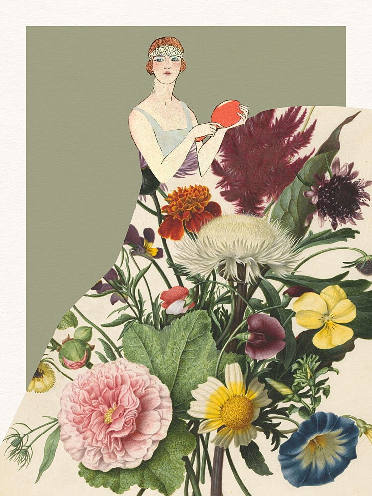 Flapper Floral Fashion art print by Wild Violets for $57.95 CAD