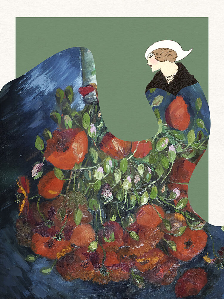 Elegant Floral Woman art print by Wild Violets for $57.95 CAD