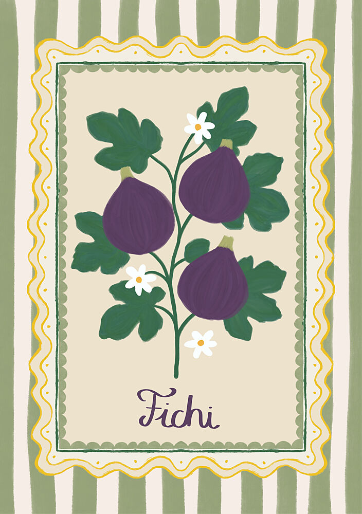 Purple Figs Botanical art print by Katarzyna Gasiorowska for $57.95 CAD