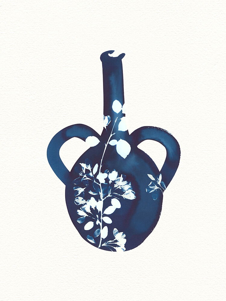 Indigo Botanical Vase art print by Chickweeds Studio for $57.95 CAD