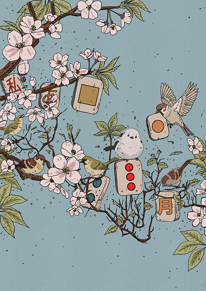 Charming Spring Birds art print by Nicholas for $57.95 CAD