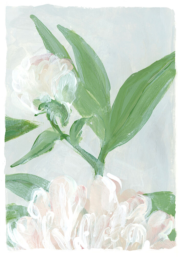 Soft Peony Blooms art print by Rosana Laiz Blursbyai for $57.95 CAD