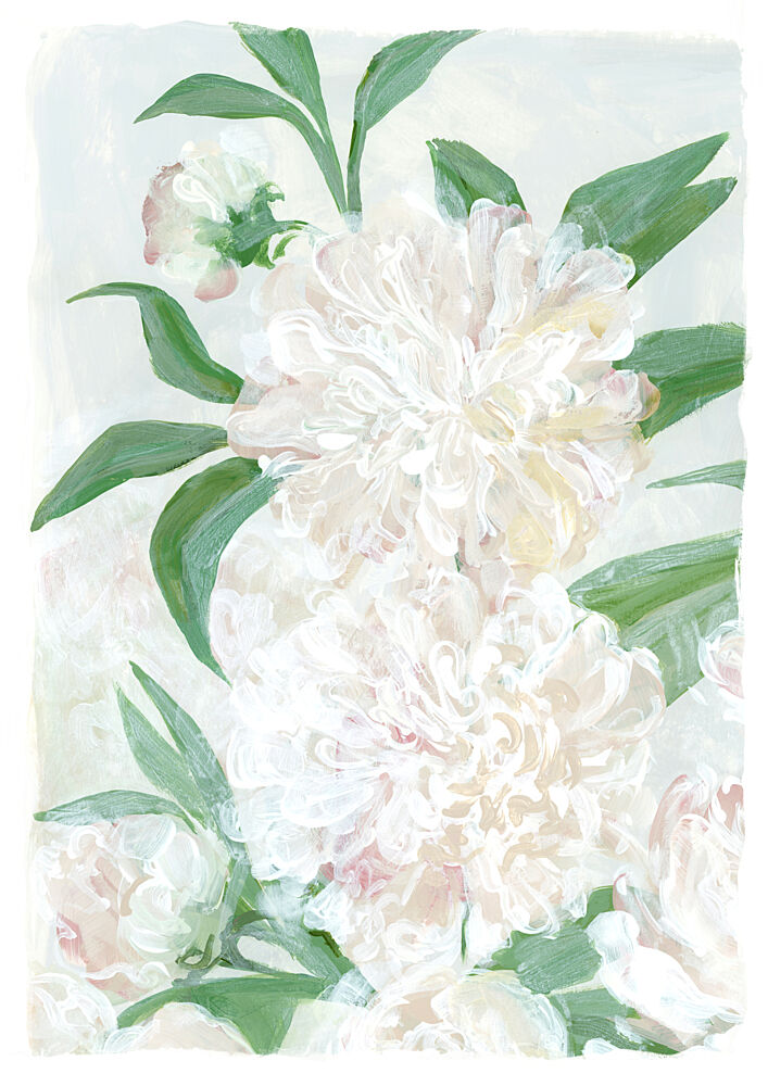 Fresh White Peonies art print by Rosana Laiz Blursbyai for $57.95 CAD