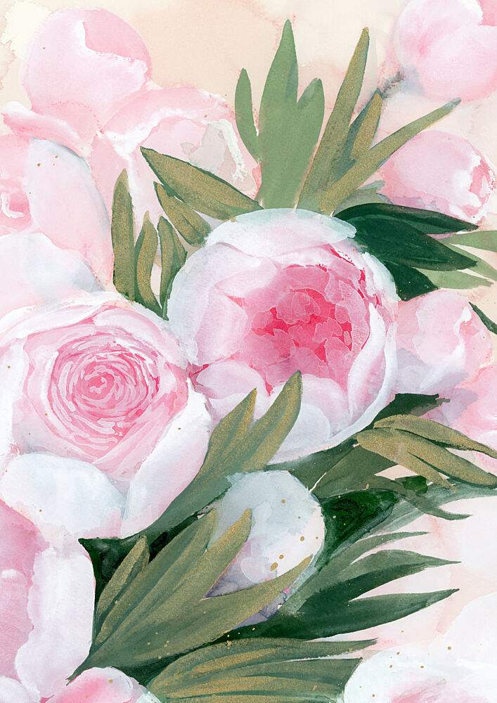 Pink Peony Blooms art print by Rosana Laiz Blursbyai for $57.95 CAD