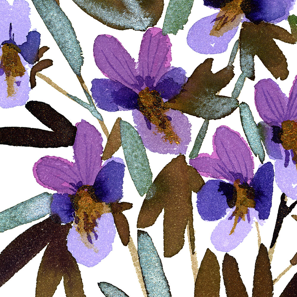 Vibrant Watercolor Blooms art print by Rosana Laiz Blursbyai for $57.95 CAD