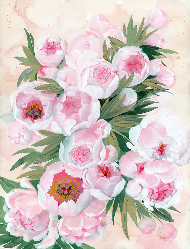 Blushing Peony Blooms art print by Rosana Laiz Blursbyai for $57.95 CAD
