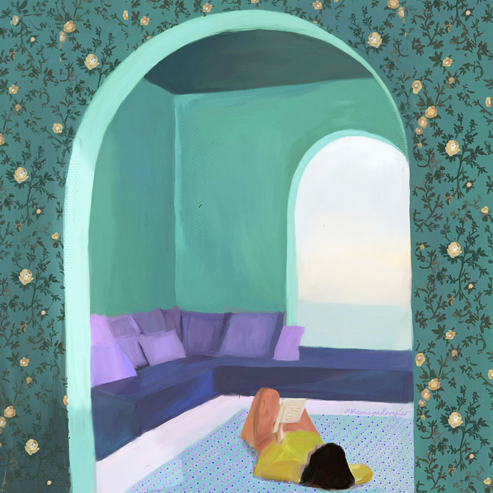 Cozy Reading Nook art print by Osheensgallery for $57.95 CAD