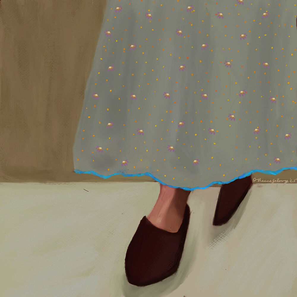 Walking in Polka Dots art print by Osheensgallery for $57.95 CAD