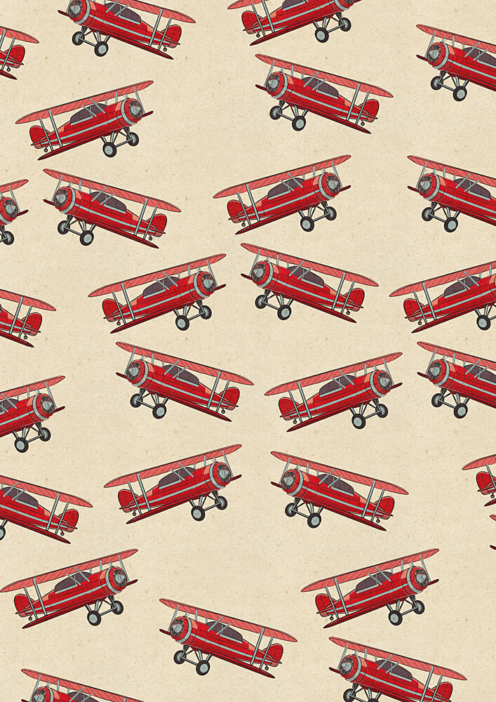 Vintage Red Biplanes art print by Nicholas for $57.95 CAD