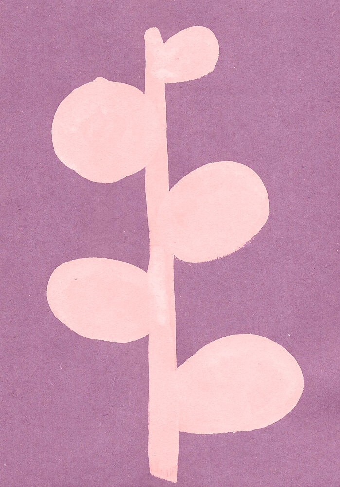 Pink Botanical Growth art print by Santhosh Ch for $57.95 CAD
