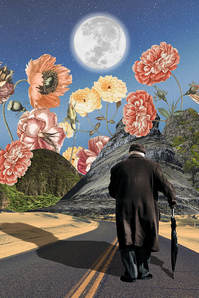 Mans Moonlit Poppies art print by Marja van den Hurk for $57.95 CAD