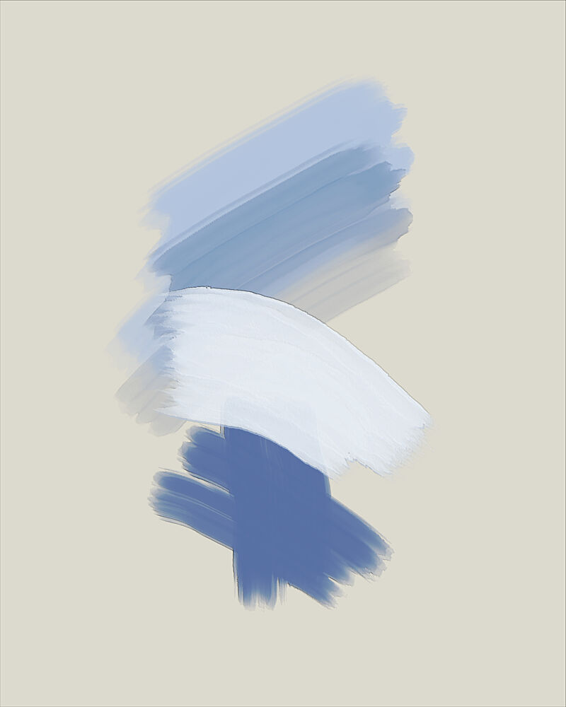 Calm Blue Strokes art print by Sannel Larson for $57.95 CAD