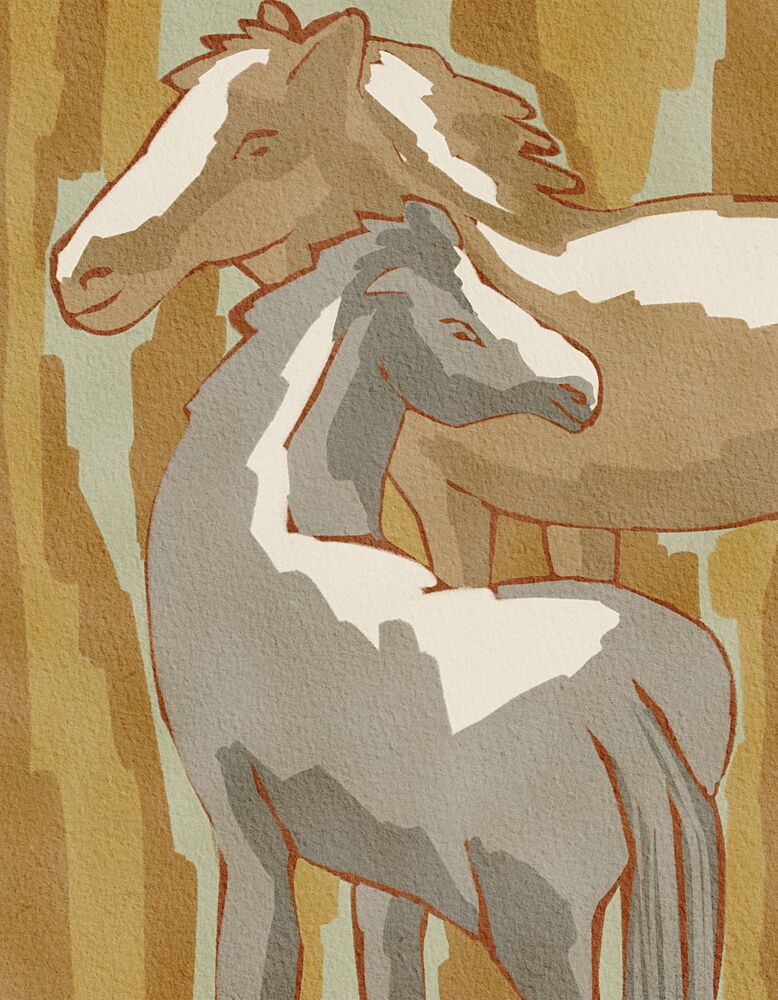 Calm Horse Family art print by Nikita Jariwala for $57.95 CAD