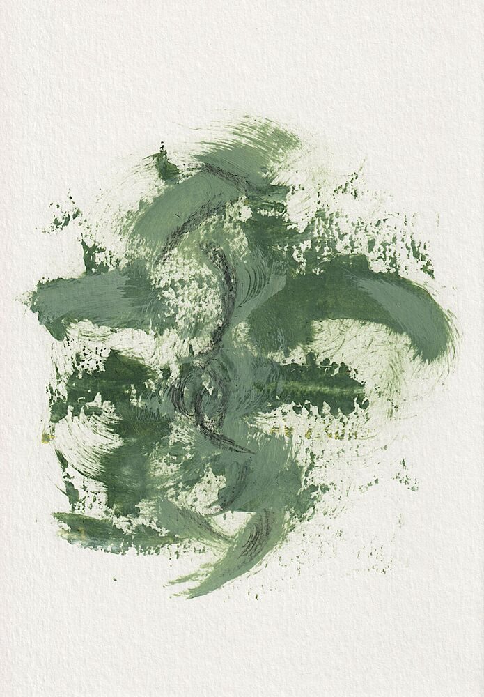 Green Abstract Swirl art print by Soniya Vijayakumar for $57.95 CAD