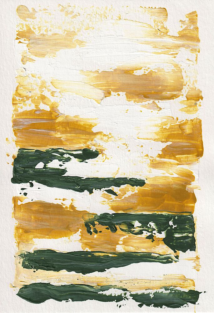 Golden Green Strokes art print by Soniya Vijayakumar for $57.95 CAD