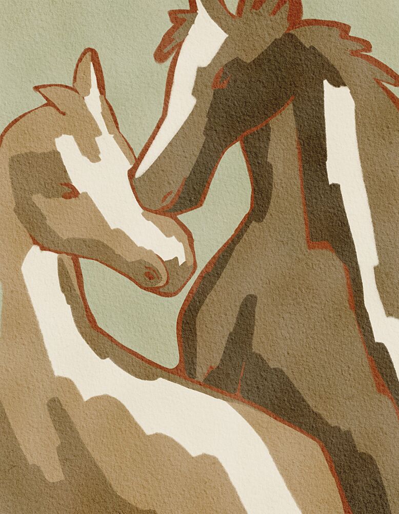 Horse Love art print by Nikita Jariwala for $57.95 CAD