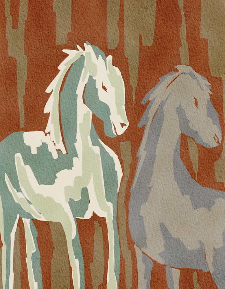 Abstract Forest Horses art print by Nikita Jariwala for $57.95 CAD
