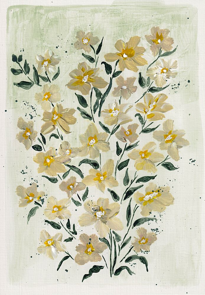 Delicate Yellow Blooms art print by Soniya Vijayakumar for $57.95 CAD