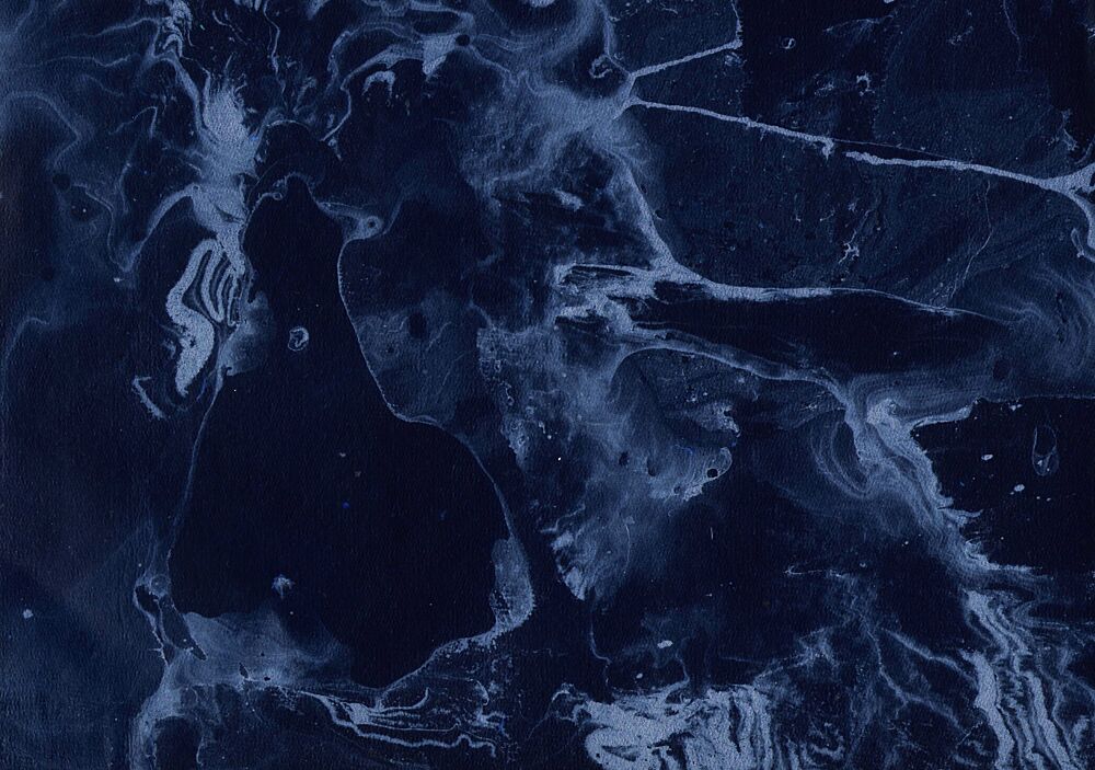 Deep Blue Abstract Flow art print by Santhosh Ch for $57.95 CAD
