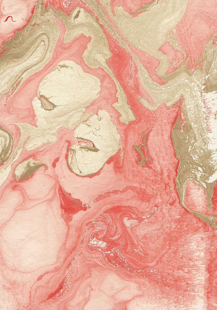 Elegant Coral Gold Swirl art print by Santhosh Ch for $57.95 CAD