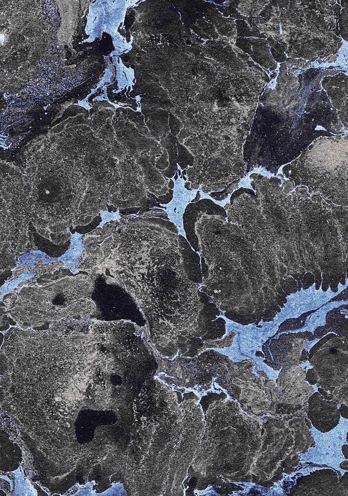 Dark Marbled Blue Flow art print by Santhosh Ch for $57.95 CAD