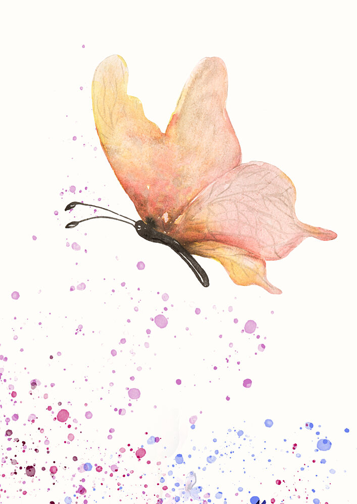 Colorful Butterfly Flight art print by Saskia Michele for $57.95 CAD
